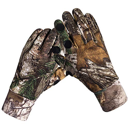 EAmber Camouflage Hunting Gloves Full Finger/Fingerless Gloves Pro Anti-Slip Camo Glove Archery Accessories Hunting Outdoors (M) (L) (L)