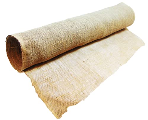 Wide 40" X 48 Feet Burlap Planter Liner Roll Bur40 | 40 inch x 16 Yards 7 oz DIY Material Weed Barrier, Natural Jute-Burlap Large Gardening Wide-Ribbon Aisle Runner and Plant Cover (48 feet)