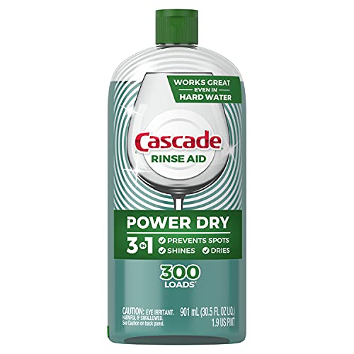 Cascade Rinse Aid Platinum, Dishwasher Rinse Agent, Regular Scent, 30.5 Fl Oz (Pack of 1)