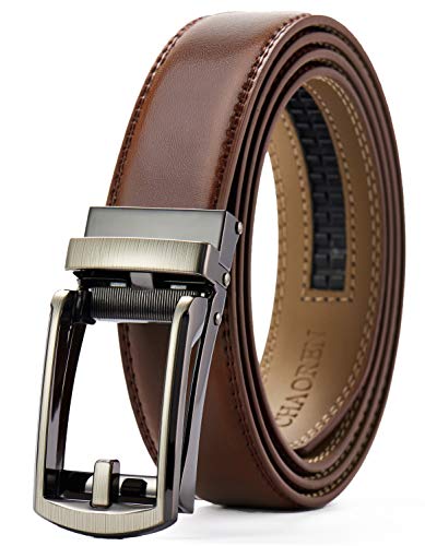 CHAOREN Dress Belts for Men - Mens Ratchet Belt 1 1/4" Adjustable with Click Buckle - Perfect Companion to Mens Dress Shoes