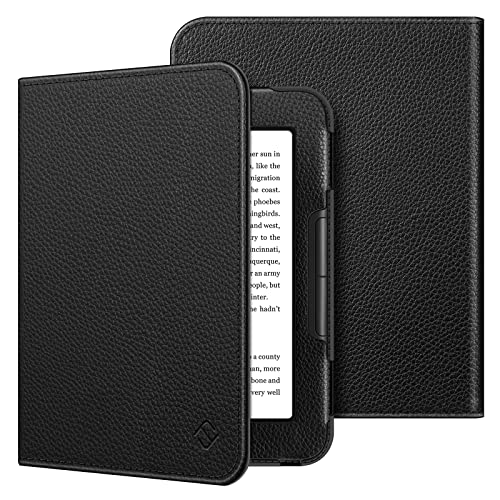 Fintie Folio Case for Nook GlowLight 4 (2021) / Nook GlowLight 4e (2022), Book Style Premium Vegan Leather Cover for 6" Barnes and Noble Nook GlowLight 4 & GlowLight 4e eBook eReader, Black