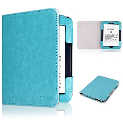 ACdream Case for Nook GlowLight 4 2021 / Nook GlowLight 4e 2022, Folio Premium PU Leather Ereader Cover with Magnet Closure, Sky Blue