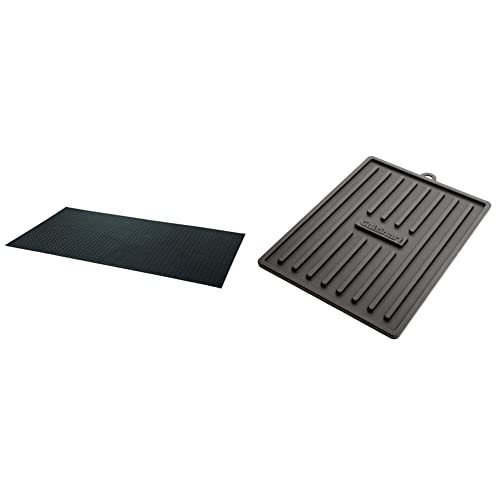 Cuisinart CGMT-300, 65 x 36, 65" x 36", Premium Deck and Patio Grill Mat, 65" x 35" & CTM-820 Silicone Tool, Black Grill Mat