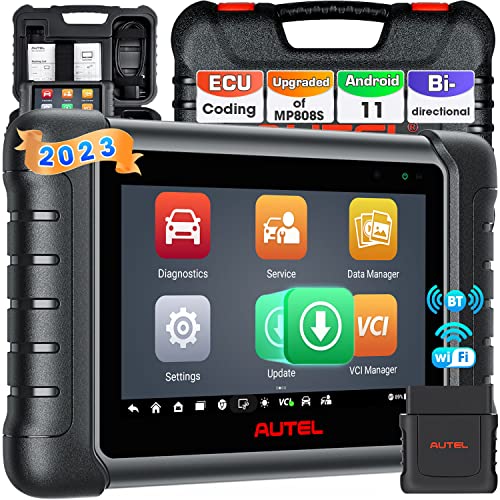 Autel Scanner MaxiPRO MP808BT PRO: 2023 Fastest Android 11.0, Advanced ECU Coding Diagnostic Scan Tool, Upgraded of MP808S MP808BT MS906 MS906BT, 30+ Services, Power Balance, All Systems, FCA AutoAuth