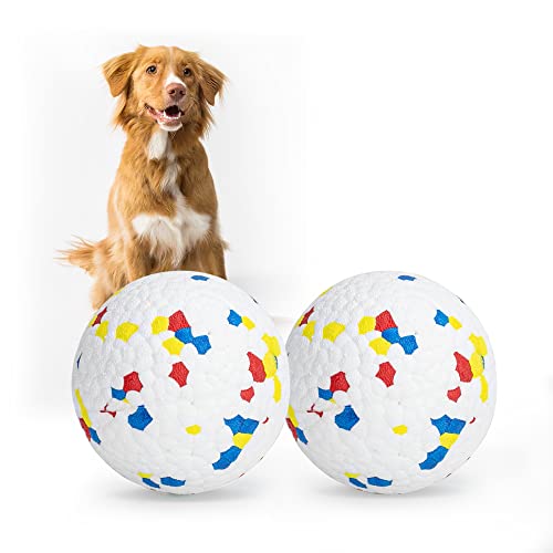 LIEVUIKEN Dog Balls Toys for Aggressive Chewers, Indestructible Durable Bouncy Floating Balls for Dogs to Fetch, Durable Solid Rubber Ball for Training Dog(2 PCS)