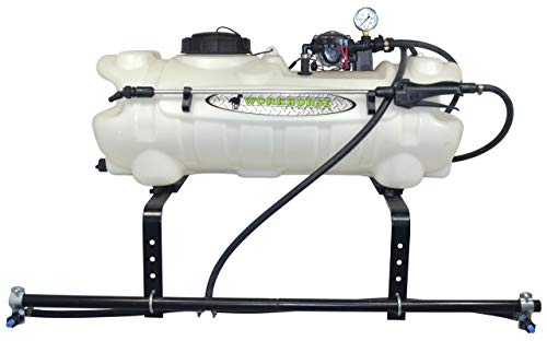 Workhorse ATV1502 15 Gallon ATV Economy Sprayer - Adjustable 2 Nozzle Boom Sprayer, 80 in. Coverage w/Handgun, 8 Ft. Wiring Harness, Battery Clips, Switch