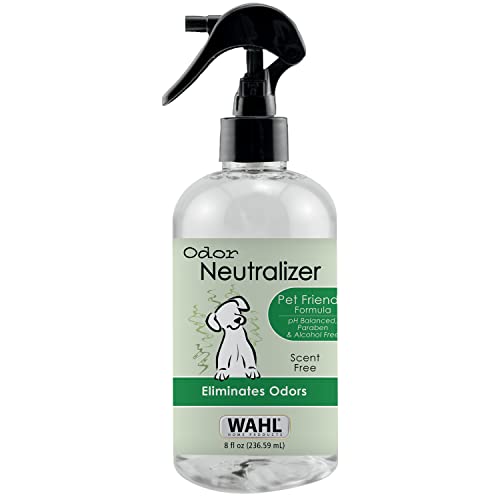 WAHL Scent Free Pet Odor Neutralizer Spray for Dogs Skin and Coat Perfect for Between Baths  8 oz  Model 820012