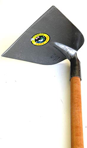 Solidaim Forged Warren Hoe,Professional Heavy Duty Handle for The Eye Hoe Head,Micro Curved for Great Job -Tough Pure Steel Forged Hoe, with 47.25-inch Wood Handle Overall in Length !.