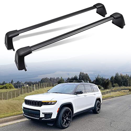 Snailfly Upgraded Crossbars Fit for 2021-2023 Jeep Grand Cherokee L and 2022-2023 Grand Cherokee WL Roof Rack Cross Bars, Max 220 LBS Load Capacity Cargo Accessories
