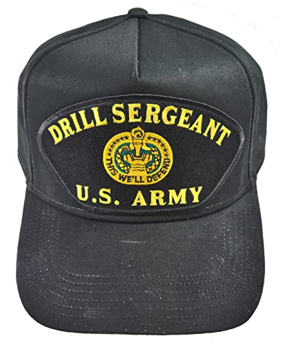 US Army Drill Sergeant HAT. This We'll Defend. Black. Veteran Family-Owned Business