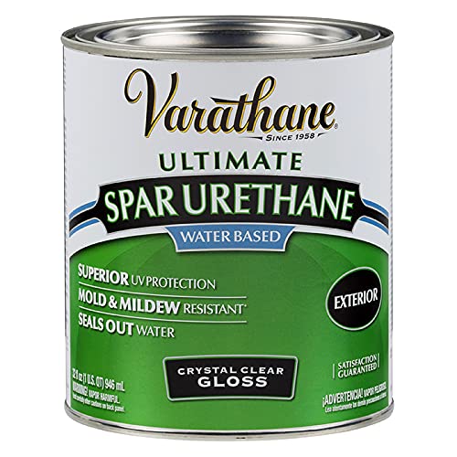 Rust-Oleum 250041H Ultimate Spar Urethane Water Based, Quart, Gloss Finish