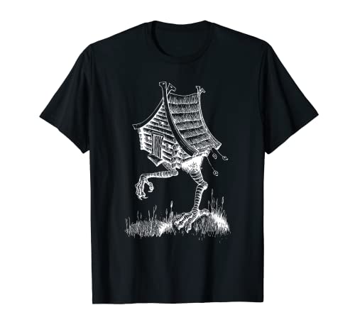 Walking House on Chicken Legs Slavic folklore Baba Yaga Art T-Shirt