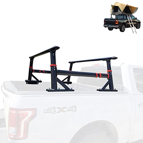 Heavy Duty Truck Bed Rack Adjustable-Height | 800LB Universal Extendable Pickup Truck Ladder Rack (Including Side Rails)