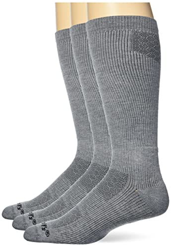 Dr. Scholl's Men's Athletic & Work Compression Over the Calf Sock, Gray, 7 12 US