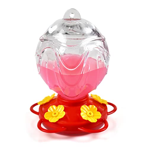 JALAMWANG Hummingbird Feeders for Outdoors Hanging Sealed and Leak-Proof Easy to Clean and Fill Containing Ant Moat 15 Ounces, for Attract Hummingbird Garden Decoration Clear