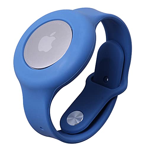 Bud Cases | AirTag Wristband Designed for Children | Compatible with Apple AirTag | Ages 1-12 | Anti-Loss GPS Locator Bracelet | Lightweight Watch Band for Kids, Toddlers, Boys, and Girls (Blue)
