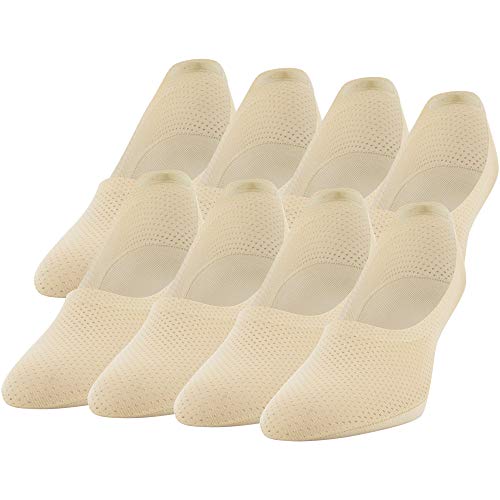 Peds Women's Smooth Edge No Show Socks, Multipairs, Nude (8-Pairs), Shoe Size: 5-10