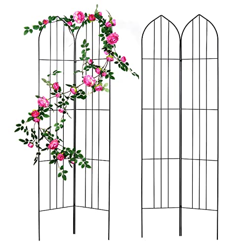 SCENDOR Garden Trellis for Vines and Climbing Plants Outdoor, Iron Wire Lattices Grid Panels for Potted Climbing Pergola Cucumber Tomato Rose Vegetable Flower Plant Trellises