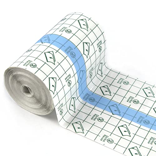 Transparent Stretch Adhesive Bandage, 4 Inch x 10.94 Yard - Waterproof Clear Film Dressing Bandages, Waterproof Bandages Post Surgical Shower Shield Dressing Tape for Tattoos Swimming Showering