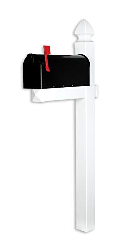 The Richmond Vinyl/PVC Mailbox Post No Dig System - White (Includes Mailbox)