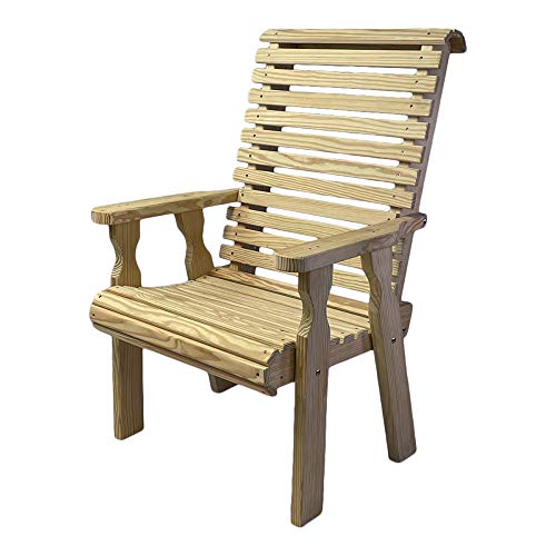 Amish Casual Heavy Duty 600 Lb Roll Back High Back Treated Patio Chair (Unfinished)