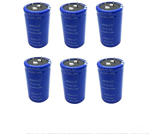 6PCS Super Capacitor 2.7V 500F 60 35mm Suitable for Automotive Rectifiers Super Farad Condenser