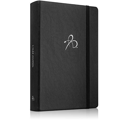 Bright Line Eating 5 Year Journal - Vegan Leather Journal w/ Daily Entries  Black Memory Book Journal for Women & Men  Five Year Journal for Tracking Memories, Ideas, Devotions & Progress