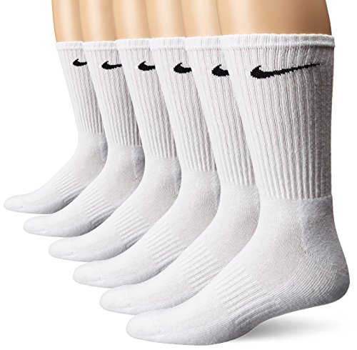 Nike Dry Cushion Crew Training Socks (6 Pair) (White/Black)