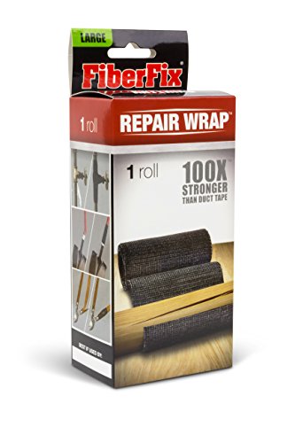 FiberFix Repair Wrap - Permanent Waterproof Repair Tape 100x Stronger than Duct Tape 4" (1 Roll)