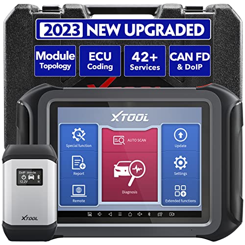 XTOOL D9 Automotive Diagnostic Tool [2023 New Upgraded], Topology Map, Bi-Directional Control, ECU Coding, Full Diagnostics & 42+ Resets, Key Programming, DoIP/CAN FD, Upgraded Ver. of D8BT/D8