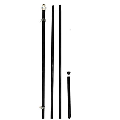 Founding Fathers Flags - 10ft Black Flag Pole & Spike - Perfect for Any Outdoor Use!