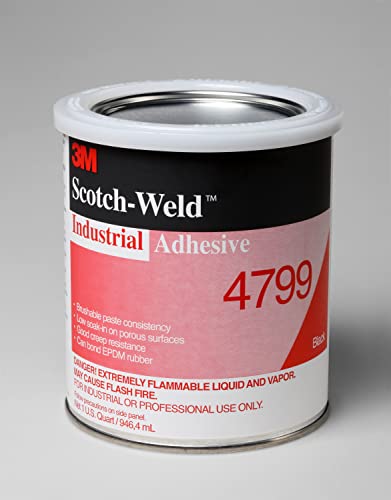 3M TALC Industrial Adhesive 4799, Black, 1 Quart Can