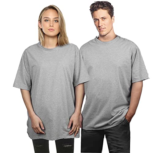 Shoulder Surgery Shirts, Unisex Rehab Shirt with Discreet Shoulder Snaps, Chemo Clothing, Short Sleeve Shirt Men & Women (Grey, Large)