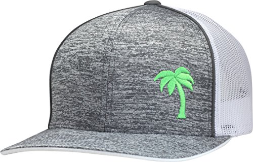 LINDO Trucker Hat - Palm Tree Series (Static Gray/Neon)