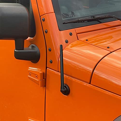 KSaAuto for Jeep Wrangler Accessories Short Antenna JK JL Unlimited Gladiator JT 2007-2023, Jeep Gladiator Exterior Accessories, Jeep Car AM/FM Radio Antenna