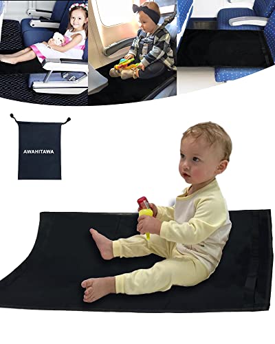 AWAHITAWA Toddler Travel Bed, Airplane Travel Essentials Kids, Portable Toddler Bed, Baby Airplane Travel Cot Accessories, Airplane Must Haves for Toddlers