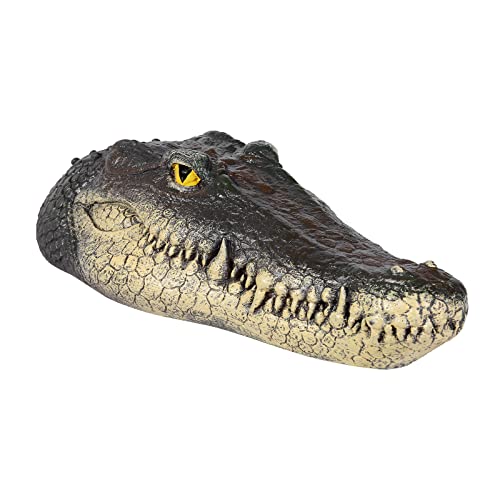 Pond Floating Alligator Head Decoy, Outdoor Pools Float Fake Gator Head Deterrent Ducks, Crocodile Head for Decorations Pool Alligator Decoy (12.6*5.5In, B1)