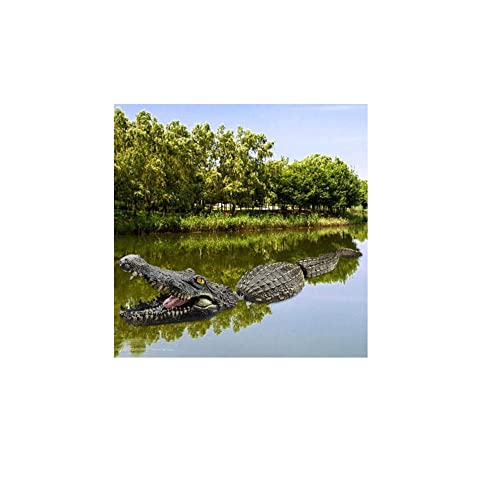BAILIY Pond Floating Alligator Head Decoy, Alligator Outdoor Statues, Floating Crocodile for Goose Control,Fake Gator Deterrent Ducks,Swamp Lawn Crocodile Pond Decor Garden Sculpture