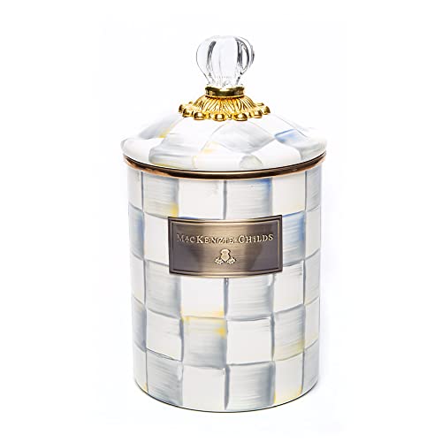 MACKENZIE-CHILDS Sterling Check Canister with Lid, Sugar, Coffee, or Flour Container, Medium