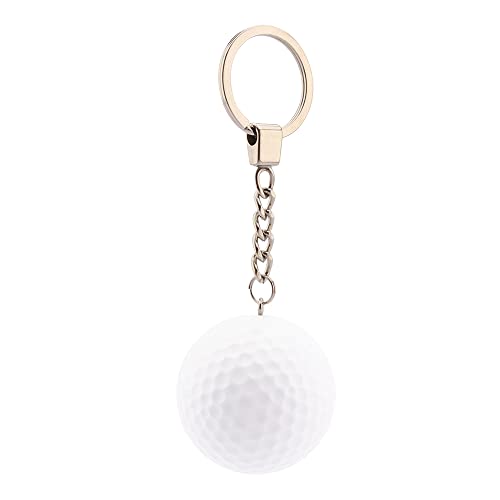 Real Golf Ball With Keychain Bag Pendant Decorations White Golf Ball