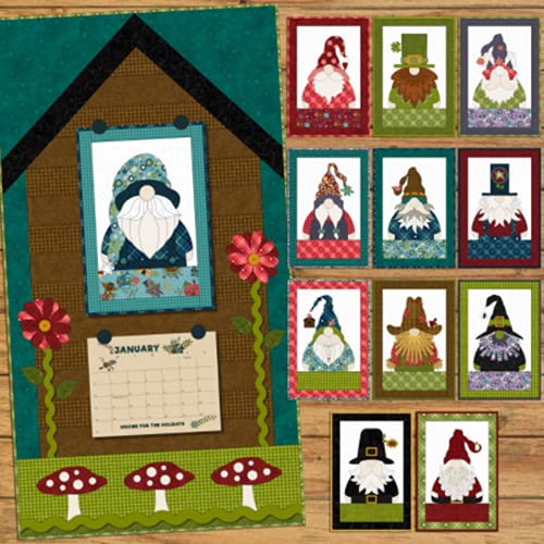 The Whole Country Caboodle Gnome for The Holidays Calendar Quilt Precut Pack Pattern