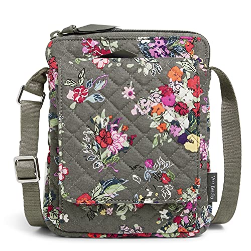 Vera Bradley Women's Cotton Mini Hipster Crossbody Purse With RFID Protection, Hope Blooms - Recycled Cotton, One Size