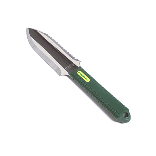 Nisaku NJP1830 Sansaibori Syou Mini Hori-Hori Digging Knife Japanese Stainless Steel 5-Inch Blade, Lightweight 5-Inch Green Ergonomic Plastic Handle