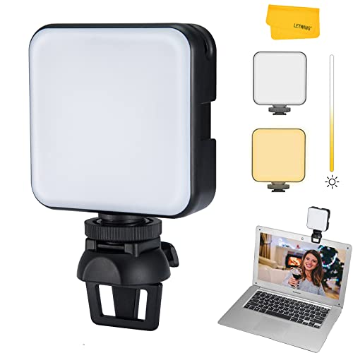 Video Conference Lighting Kit,LETWING W64 Glow Light for Streamers,Zoom Lighting,Remote Working,Lighting Accessory for Laptop,Dimmable & Rechargeable LED Video Fill Light with Computer Clip