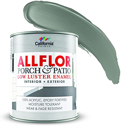 ALLFLOR California Paints Porch, Patio, Floor Paint (1 Quart (Pack of 1), Light Gray)