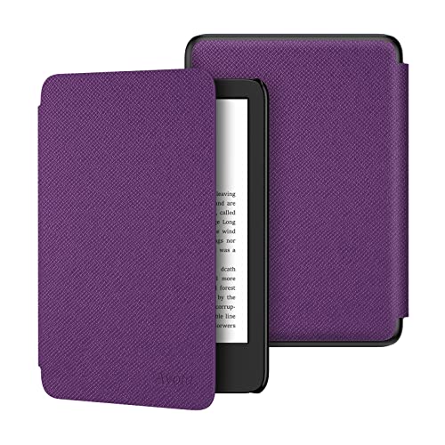 Ayotu Lightweight Case for All-New 6" Kindle 11th Generation 2022 Released, Waterproof Durable Cover with Auto Wake/Sleep, Only fit 6" Basic Kindle 2022, Purple