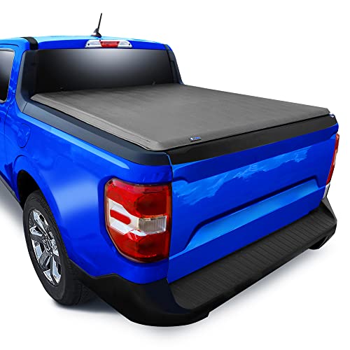 Tyger Auto T1 Soft Roll-up Truck Bed Tonneau Cover Compatible with 2022-2023 Ford Maverick | 4.5' (54") Bed | TG-BC1F9061 | Vinyl, Black