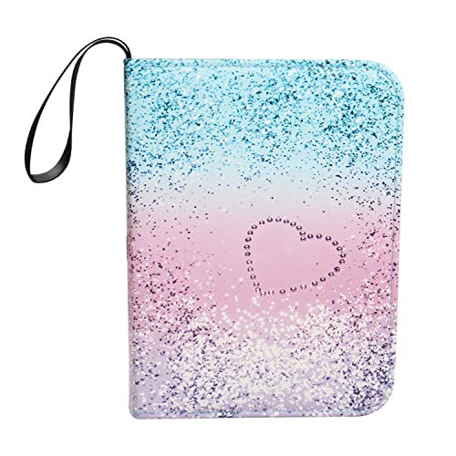 4 Pocket Trading Card Binder for 400 Cards, Rainbow Pattern for Girls