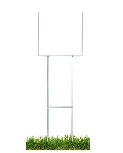 30" Heavy Duty Yard Stakes, 100 Pack, .25 Diameter Metal Frame Wire Step Stake for Yard Signs (100 Pack)