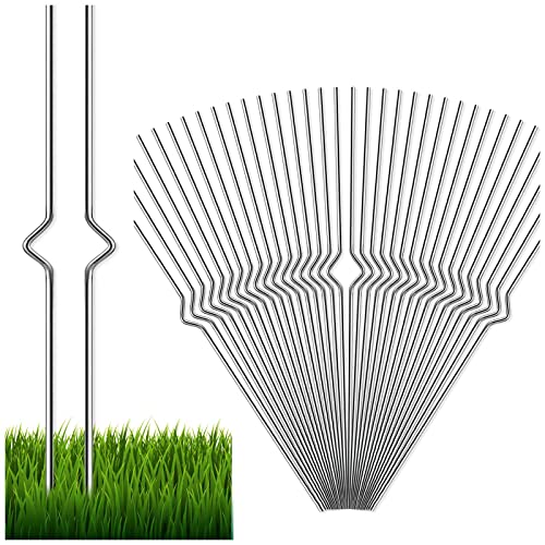 36 Pack Yard Sign Stakes - Upgrade Metal Yard Sign Holder Heavy Duty 13'' Wire Stakes for Summer Graduation Lawn Sign Alternative to H Frame Stakes for Corrugated Plastic Signs